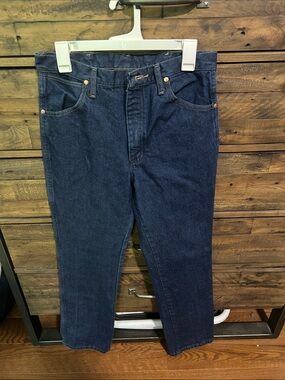 Wrangler Dark Blue Cowboy Cut Slim Fit. Pro Rodeo Competition Jean Size 31x32